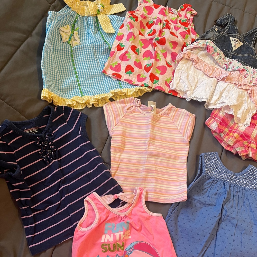 lot girl 24 mo 2T 30 piece clothes Carters OshKosh